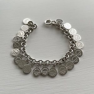 Tiffany & Co Multi Round RTT charm bracelet Sz. Small